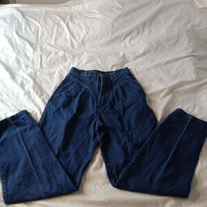 Vintage Ozark Mountain Jeans Womens 9 Blue Denim Tapered High Waist Made USA 90s